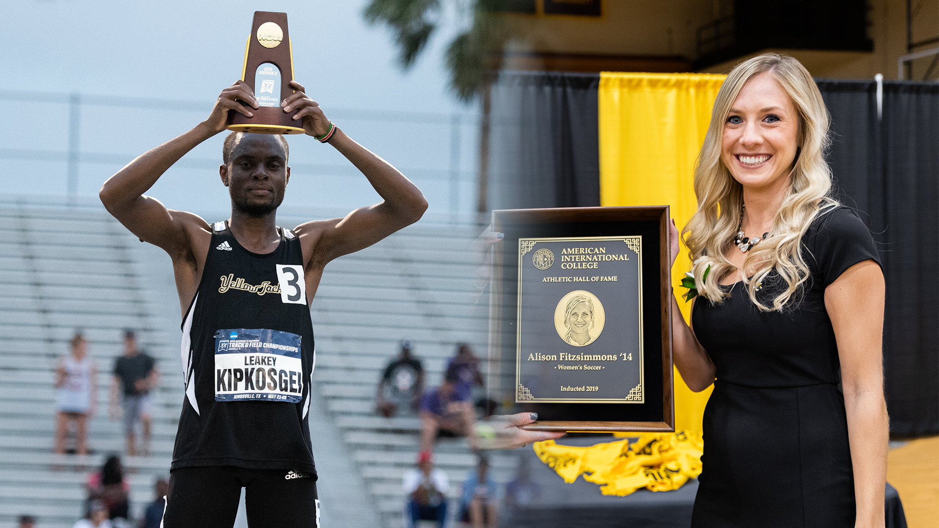 Leakey Kipkosgei, Alie (Fitzsimmons) Phillipson inducted into NE10 Hall of Fame