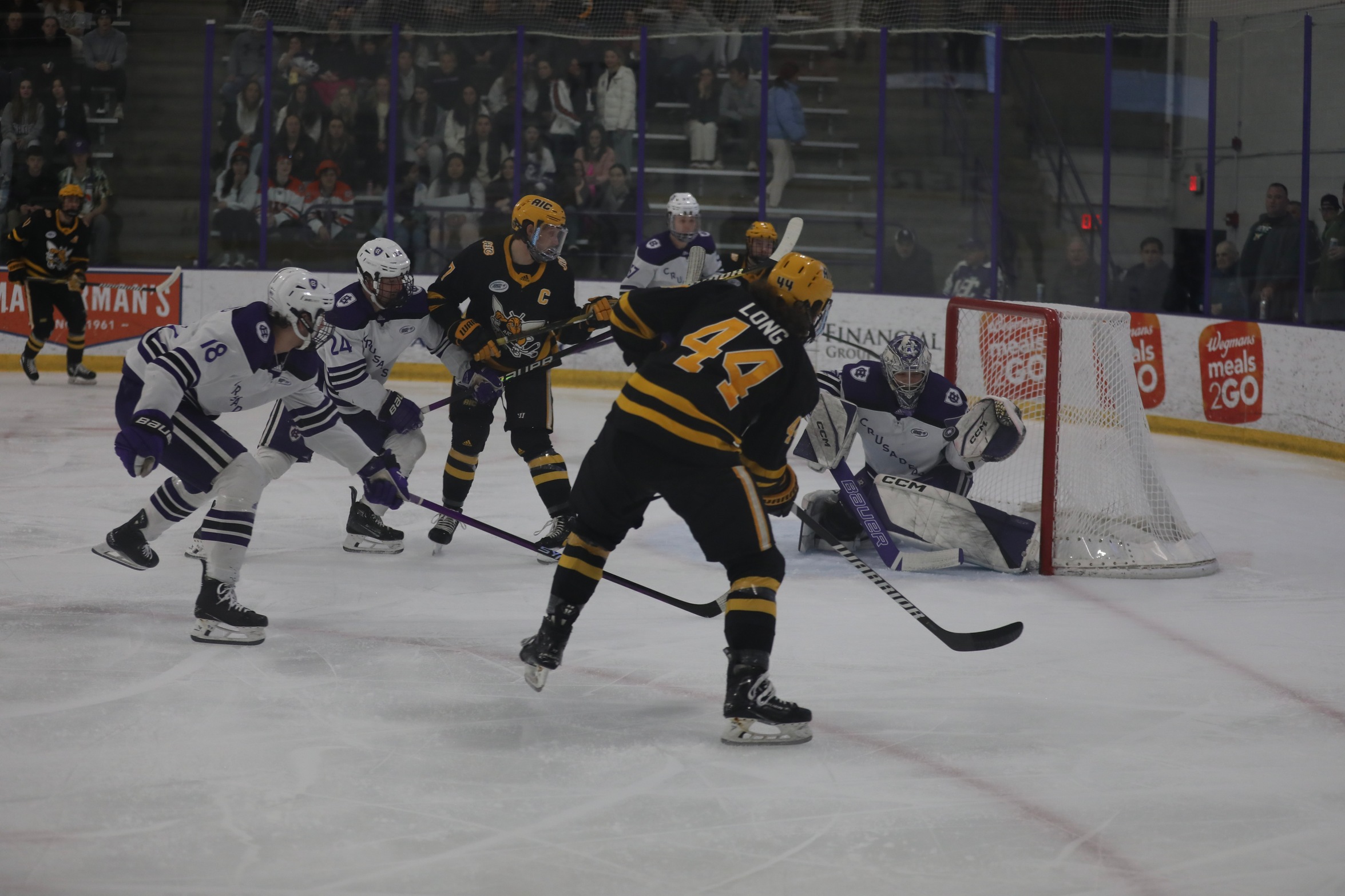 Ice Hockey strikes first but comes up short in Game 1 of AHA Semifinal at Holy Cross
