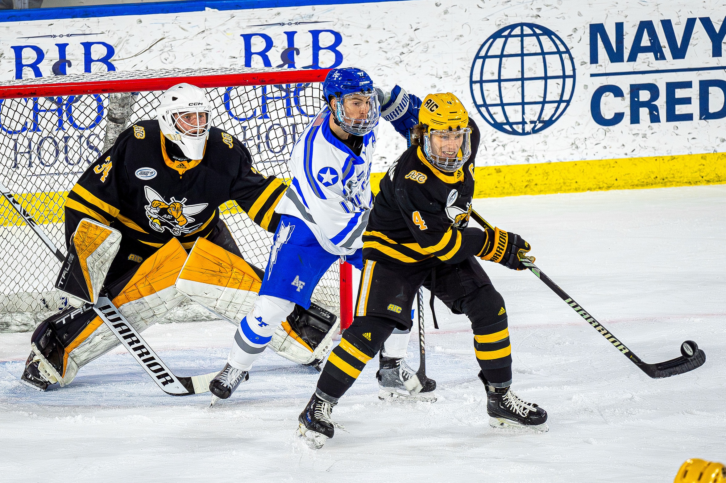Moving On! Ice Hockey comes back, wins in OT to sweep Air Force