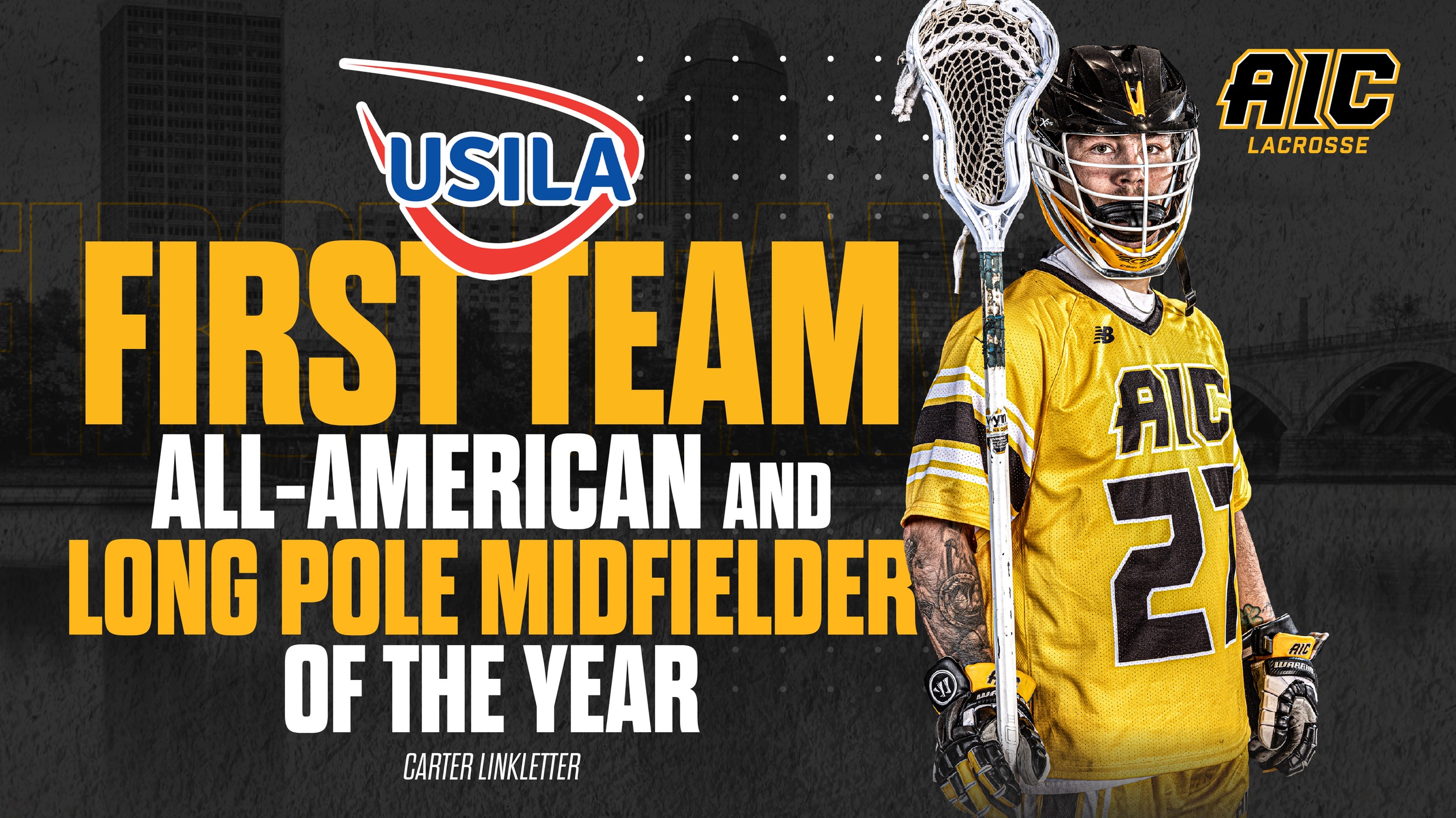 Linkletter garners USILA Long Pole Midfielder of the Year, First-Team All-American honors